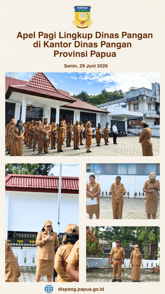 Apel Pagi Lingkup Dinas Pangan Provinsi Papua Senin, 29 Juni 2026