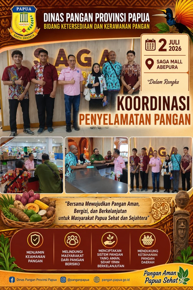 Bidang Ketersediaan dan Kerawanan Pangan Melakukan Koordinasi Penyelamatan Pangan di Mall Saga Abe 