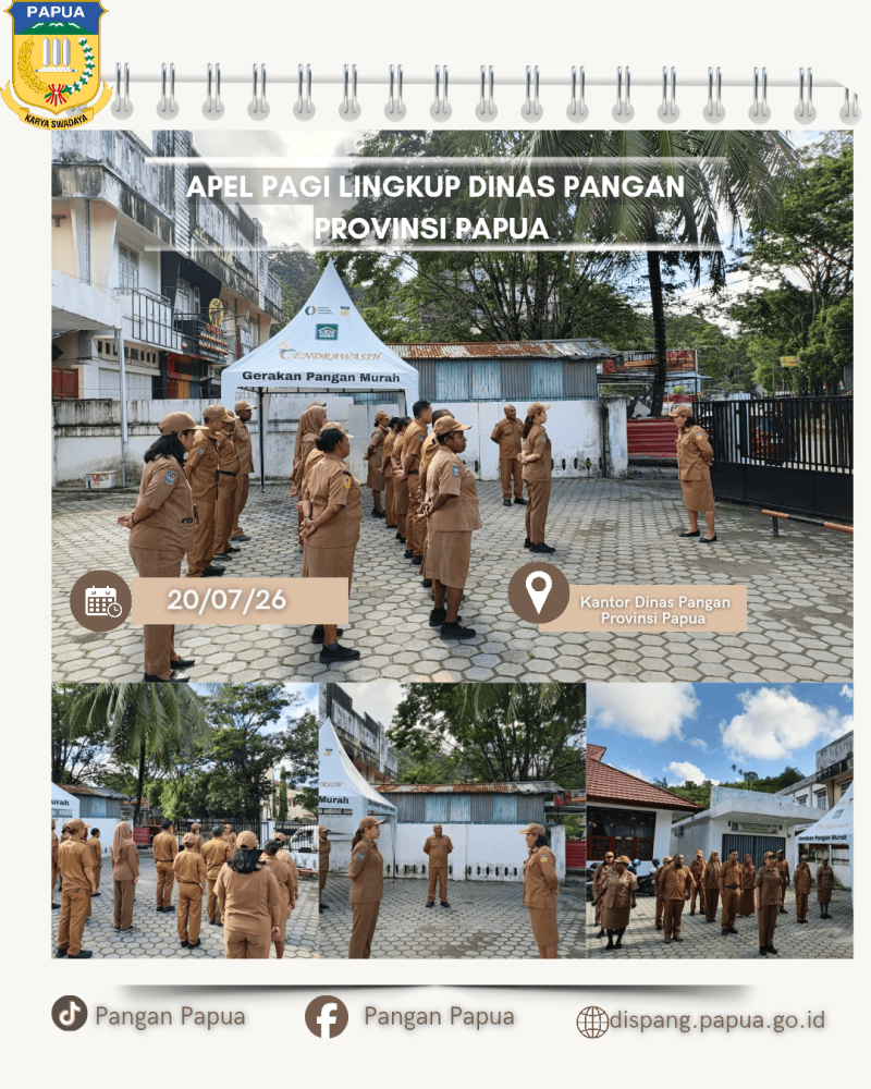 Apel Pagi Lingkup Dinas Pangan Provinsi Papua 