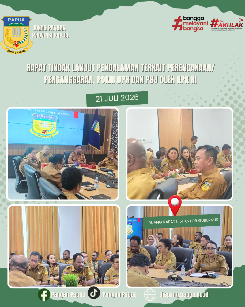 Rapat Tindak Pendalaman Terkait Perencanaan/Penganggaran, Pokir DPR dan PBJ Oleh KPK RI