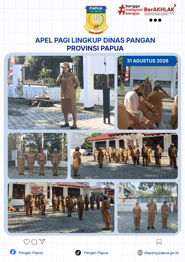 Apel Pagi Lingkup Dinas Pangan Provinsi Papua 
