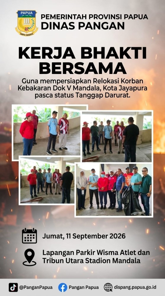 Kerja Bhakti Bersama Mempersiapkan Relokasi Korban Kebakaran Dok 5 Mandala