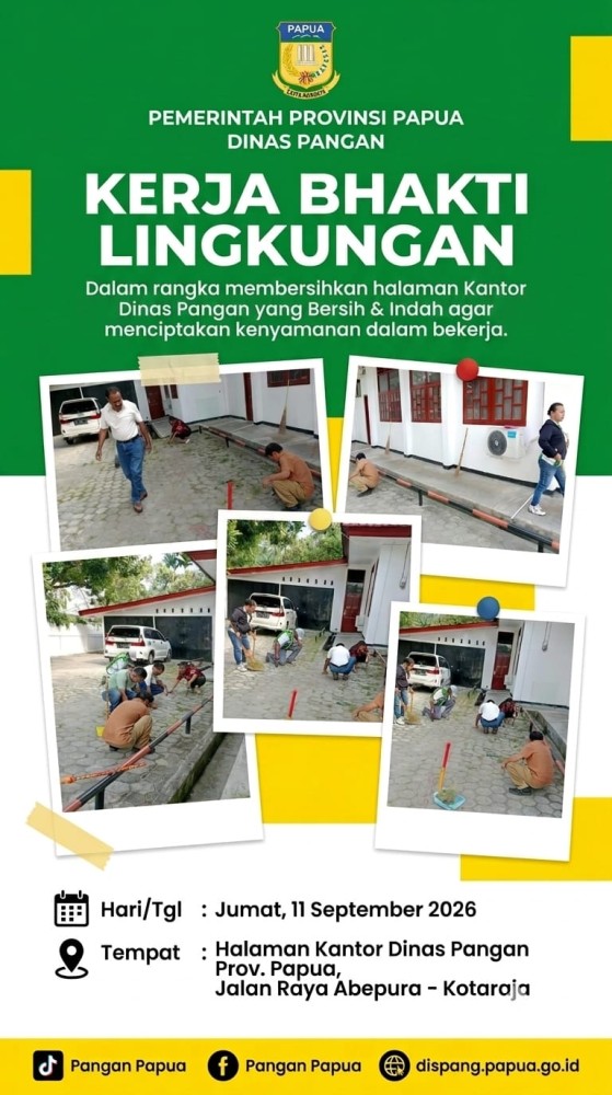 Kerja Bhakti Lingkup Dinas Pangan Provinsi Papua