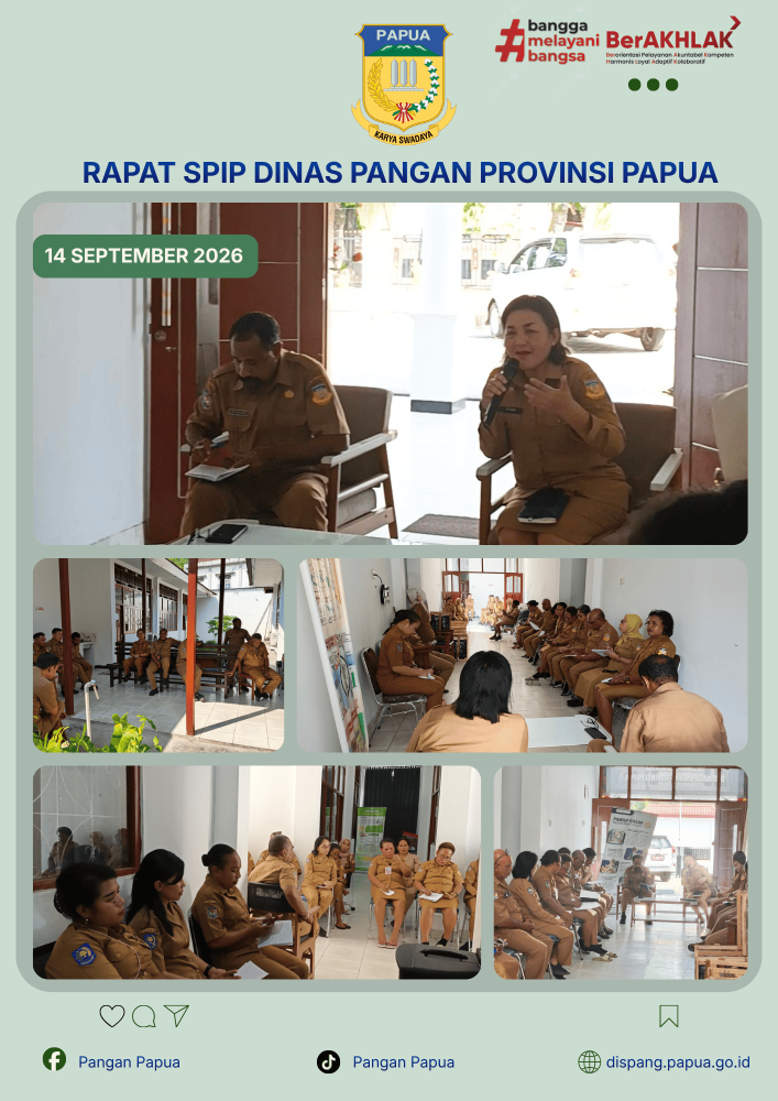 Rapat SPIP Dinas pangan Provinsi Papua