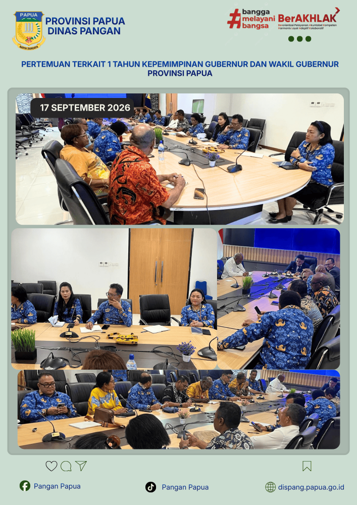Pertemuan Terkait 1 Tahun Kepemimpinan Gubernur dan Wakil Gubernur Provinsi Papua Di Kantor Gubernur