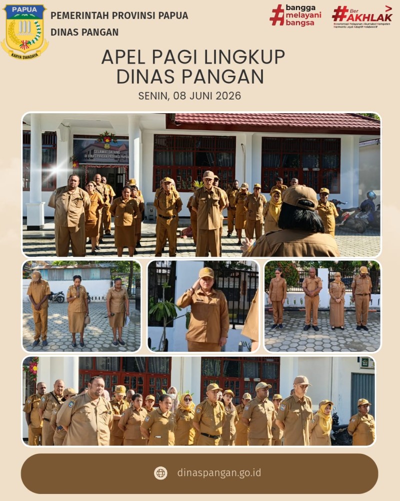 Apel Pagi Lingkup Dinas Pangan di Kantor Dinas Pangan Tanggal 08 Juni 2026