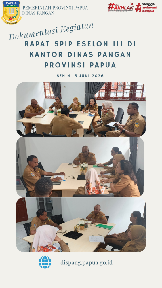 Rapat SPIP Eseleon III Di Kantor Dinas Pangan Provinsi Papua