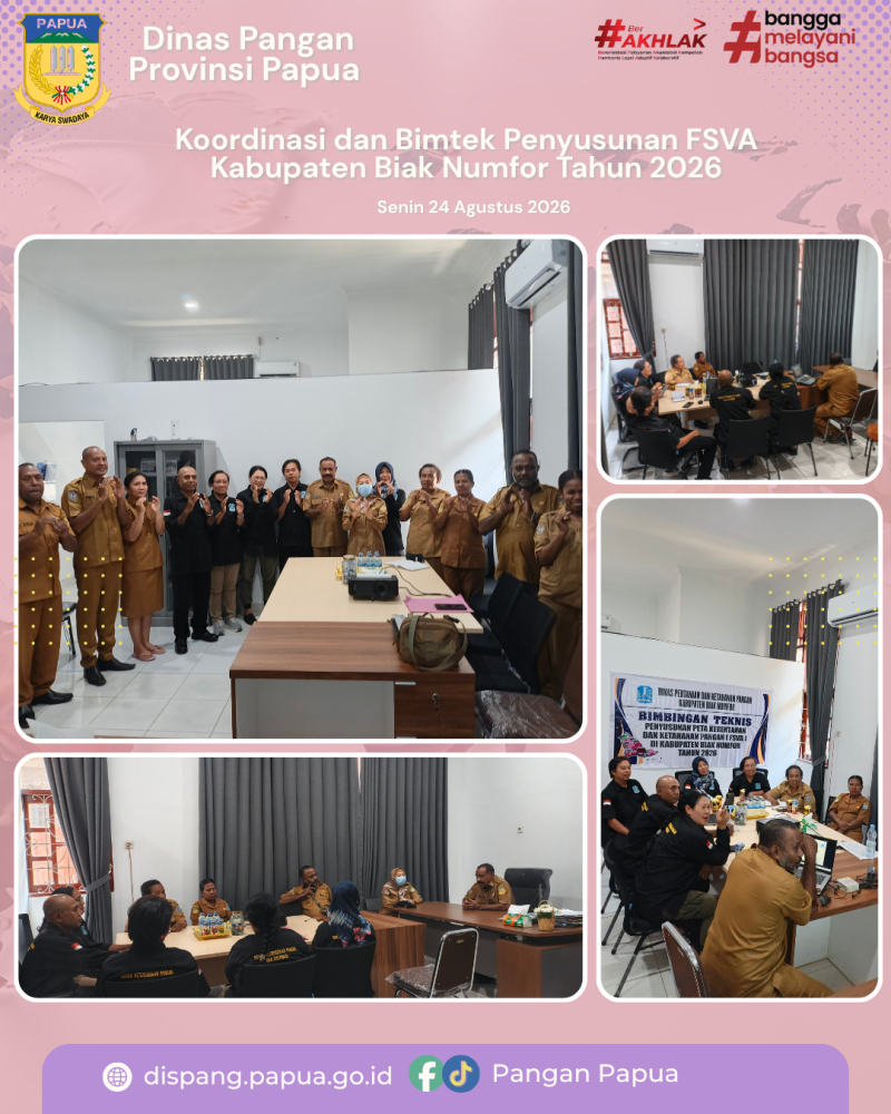 Koordinasi dan Bimtek Penyusunan FSVA Kabupaten Biak Numfor Tahun 2026