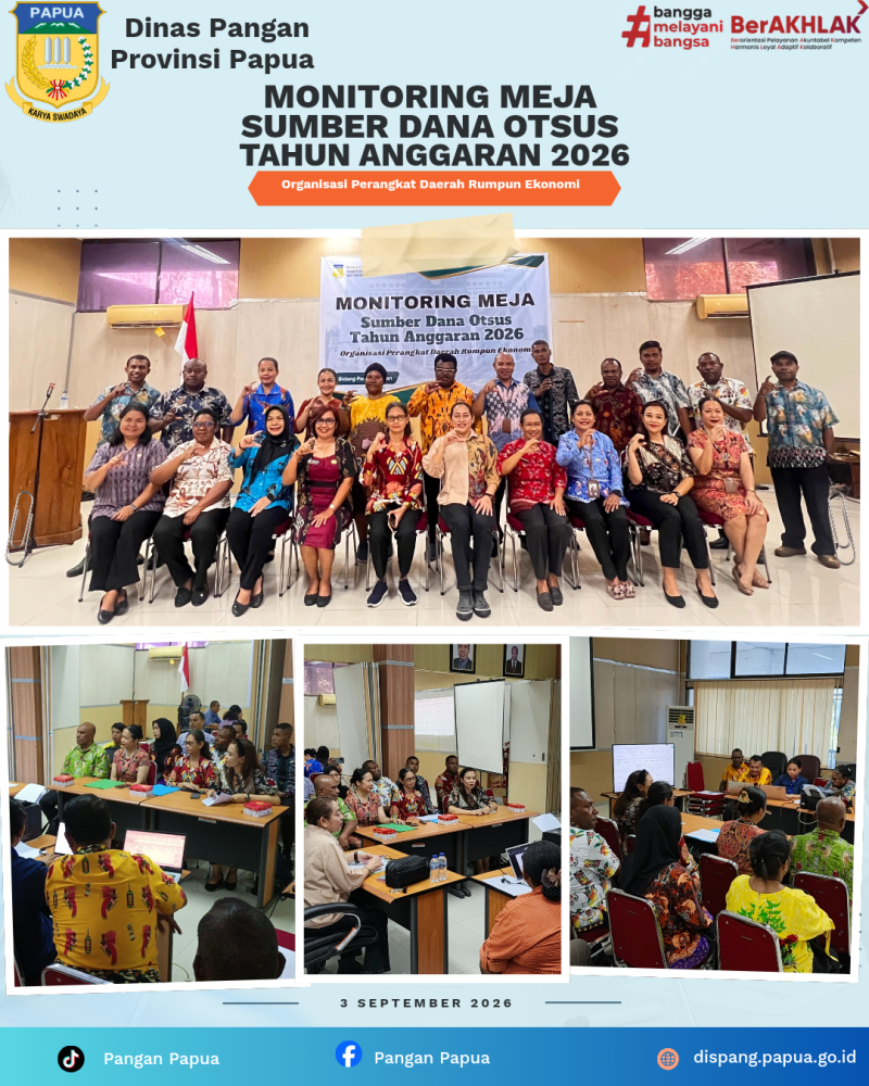 Monitoring Meja Sumber Dana Otsus Tahun Anggaran 2026