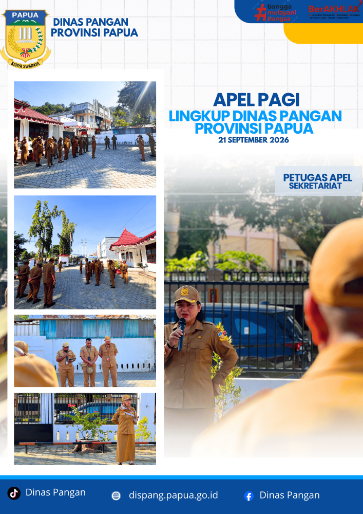 Apel Pagi Lingkup Dinas Pangan Provinsi Papua, 21 September 2026